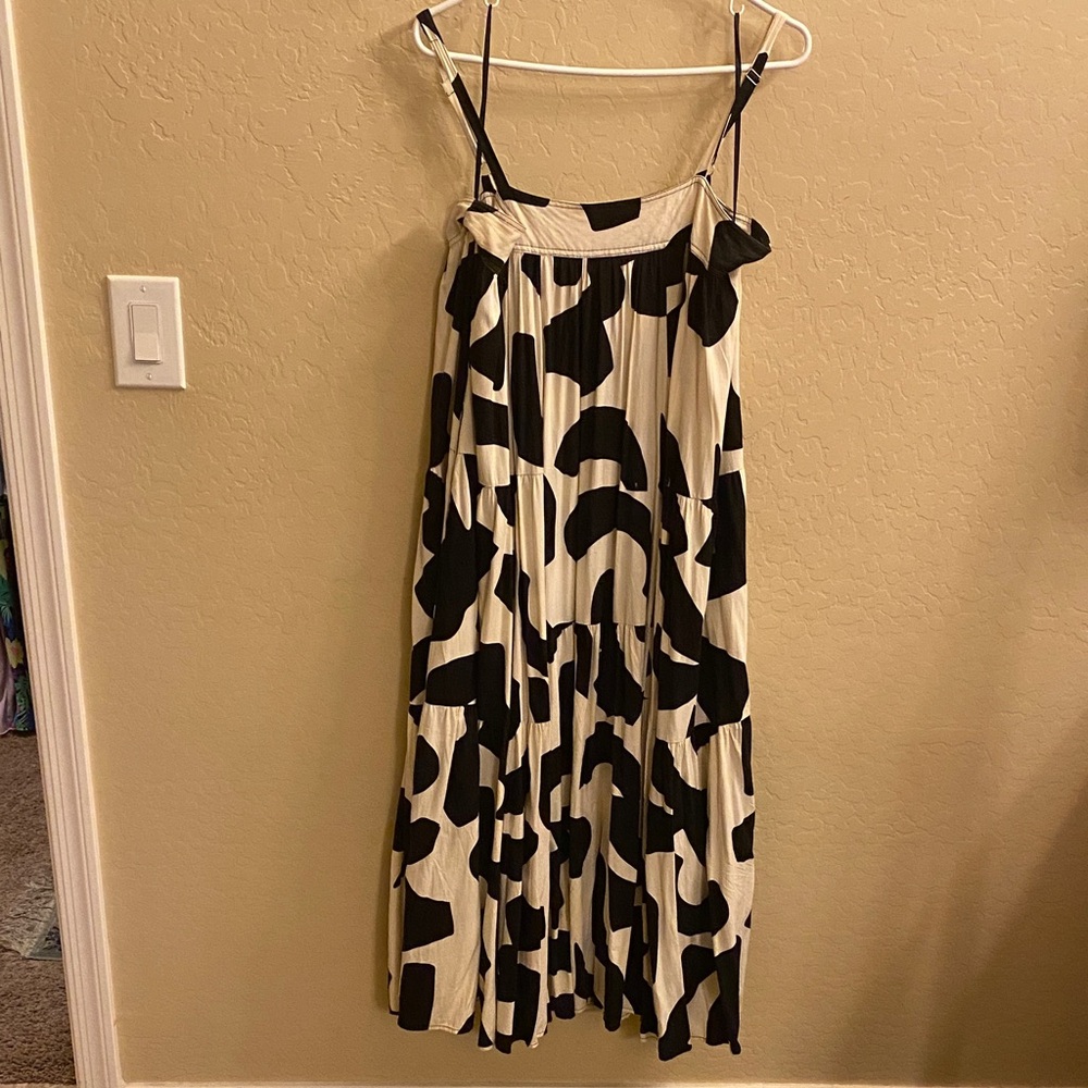 Anthropologie Abel the Label Black and White Patterned Women's Maxi Dress